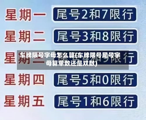 车牌限号字母怎么算(车牌限号尾号字母算单数还是双数)-第2张图片