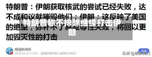 特朗普称不排除继续打击伊朗