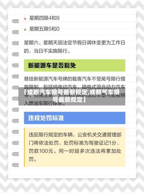 【成都汽车限号最新规定,成都气车限号最新规定】