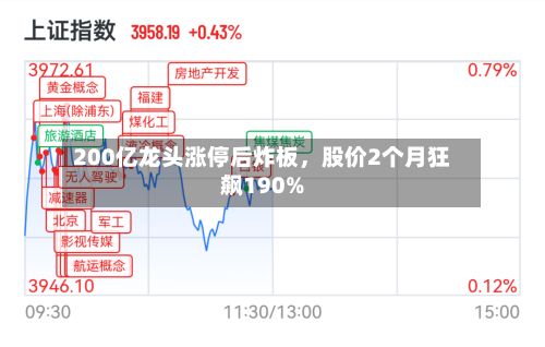 200亿龙头涨停后炸板	，股价2个月狂飙190%-第2张图片