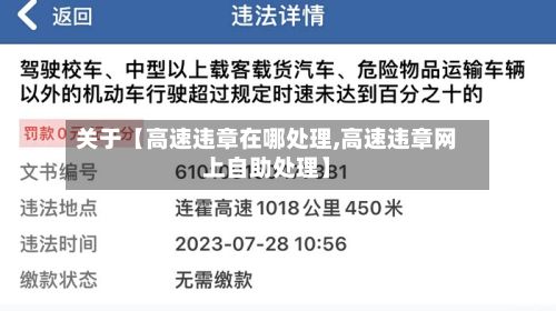 关于【高速违章在哪处理,高速违章网上自助处理】-第2张图片