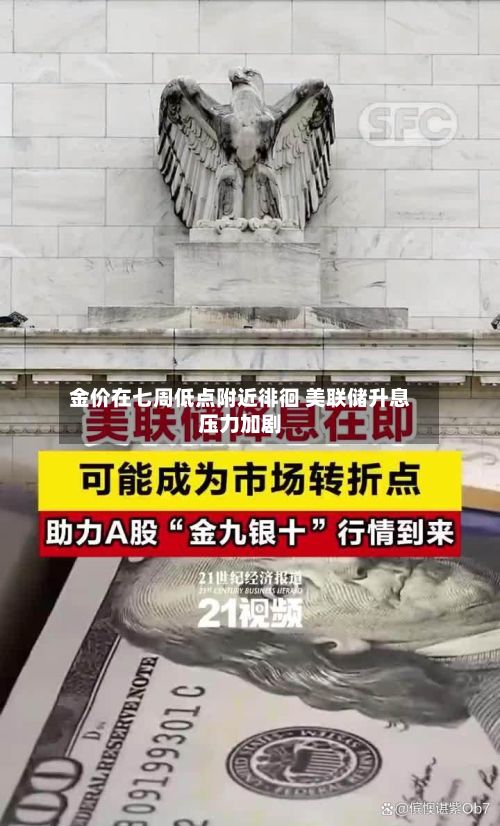 金价在七周低点附近徘徊 美联储升息压力加剧
