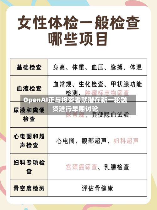 OpenAI正与投资者就潜在新一轮融资进行早期讨论