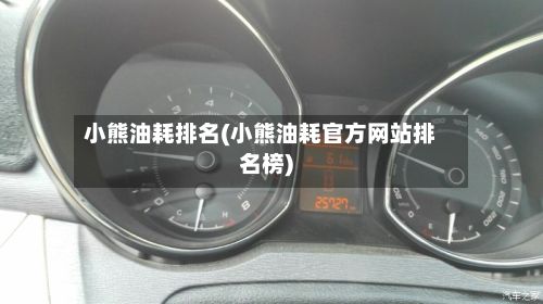 小熊油耗排名(小熊油耗官方网站排名榜)-第1张图片