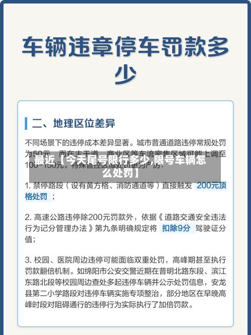 最近【今天尾号限行多少,限号车辆怎么处罚】-第3张图片