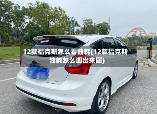 12款福克斯怎么看油耗(12款福克斯油耗怎么调出来图)-第1张图片