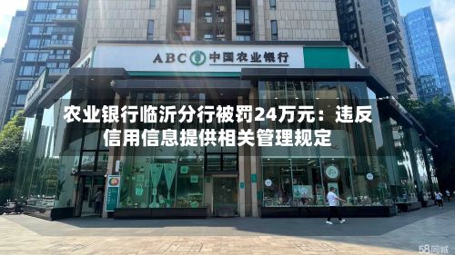 农业银行临沂分行被罚24万元：违反信用信息提供相关管理规定