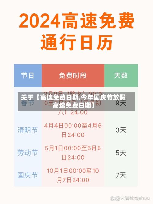 关于【高速免费日期,今年国庆节放假高速免费日期】-第1张图片