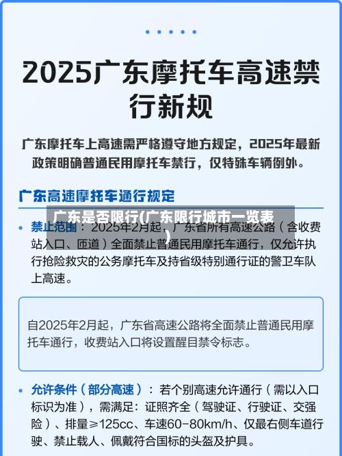 广东是否限行(广东限行城市一览表)