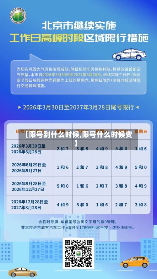 【限号到什么时候,限号什么时候变】