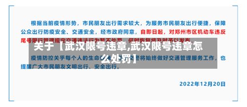关于【武汉限号违章,武汉限号违章怎么处罚】-第3张图片