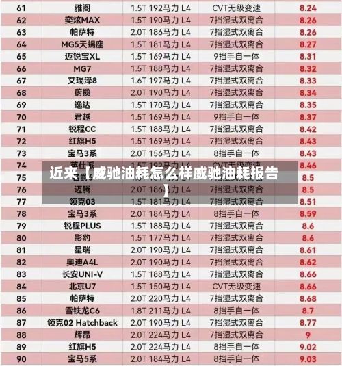 近来【威驰油耗怎么样威驰油耗报告】-第2张图片