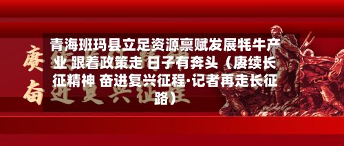 青海班玛县立足资源禀赋发展牦牛产业 跟着政策走 日子有奔头（赓续长征精神 奋进复兴征程·记者再走长征路）