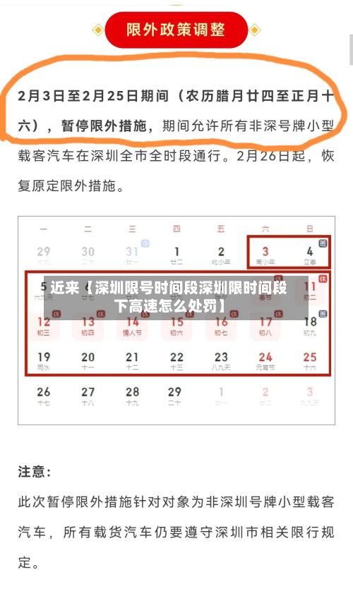 近来【深圳限号时间段深圳限时间段下高速怎么处罚】