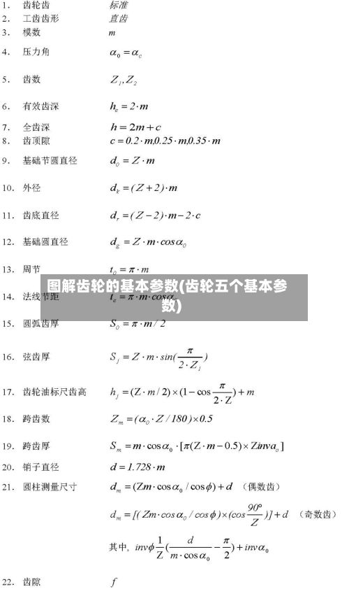 图解齿轮的基本参数(齿轮五个基本参数)-第3张图片