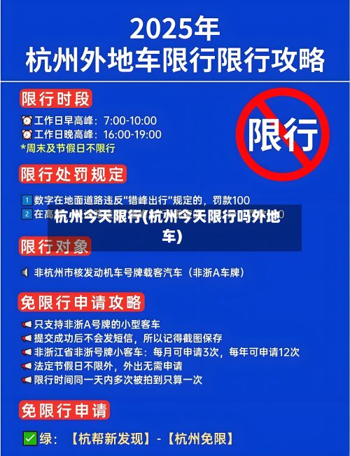 杭州今天限行(杭州今天限行吗外地车)