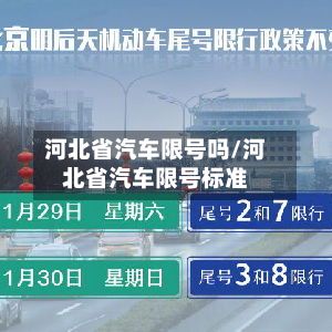 河北省汽车限号吗/河北省汽车限号标准-第2张图片
