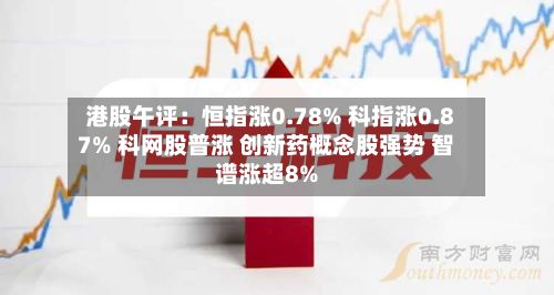港股午评:恒指涨0.78% 科指涨0.87% 科网股普涨 创新药概念股强势 智谱涨超8%-第2张图片