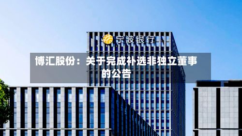 博汇股份：关于完成补选非独立董事的公告-第2张图片