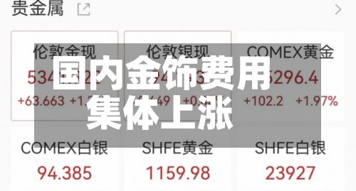 国内金饰费用集体上涨-第2张图片