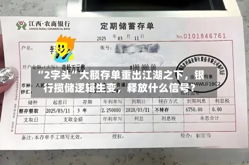 “2字头”大额存单重出江湖之下	，银行揽储逻辑生变，释放什么信号？-第2张图片