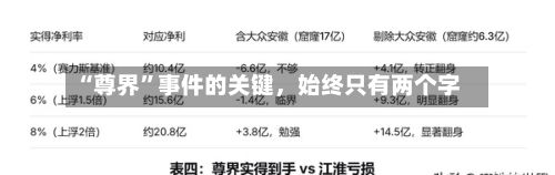 “尊界	”事件的关键	，始终只有两个字-第3张图片
