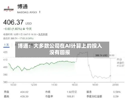 博通：大多数公司在AI计算上的投入没有回报