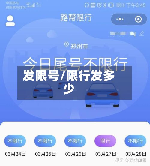 发限号/限行发多少