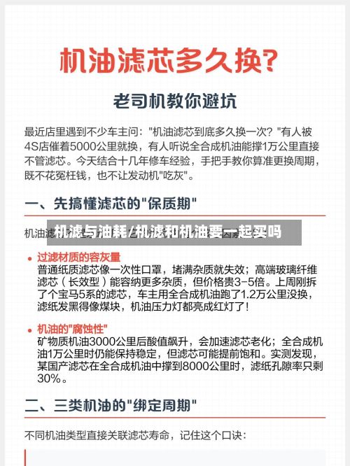 机滤与油耗/机滤和机油要一起买吗