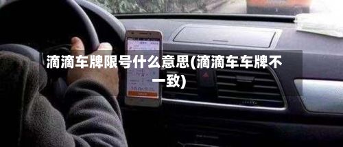 滴滴车牌限号什么意思(滴滴车车牌不一致)-第2张图片