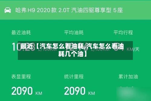 最近【汽车怎么看油耗,汽车怎么看油耗几个油】-第2张图片