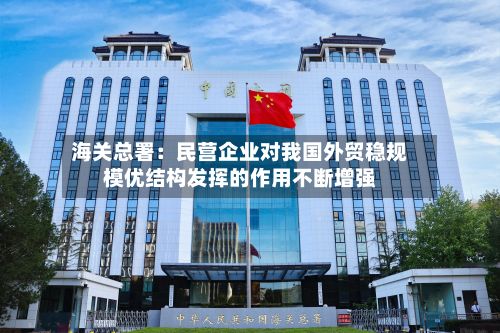 海关总署:民营企业对我国外贸稳规模优结构发挥的作用不断增强-第2张图片