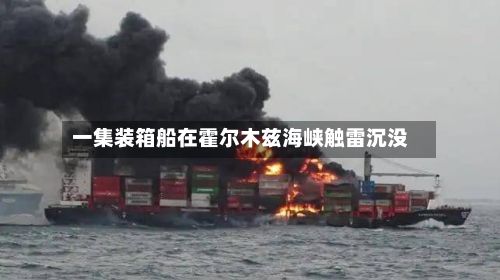 一集装箱船在霍尔木兹海峡触雷沉没