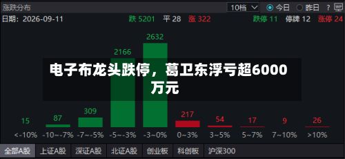 电子布龙头跌停，葛卫东浮亏超6000万元