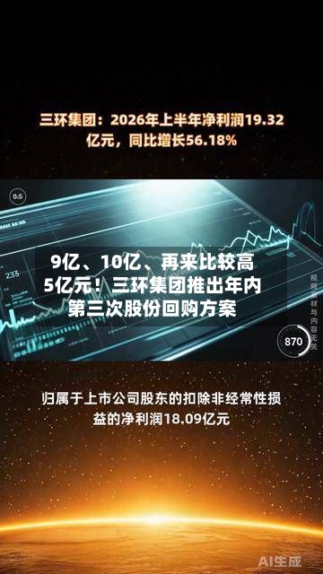 9亿、10亿、再来比较高5亿元！三环集团推出年内第三次股份回购方案
