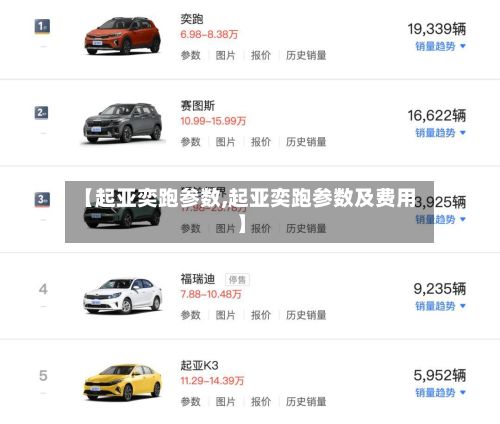 【起亚奕跑参数,起亚奕跑参数及费用】-第2张图片
