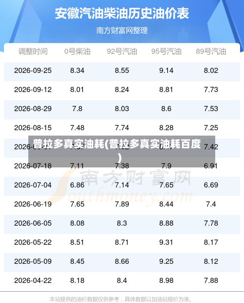 普拉多真实油耗(普拉多真实油耗百度)
