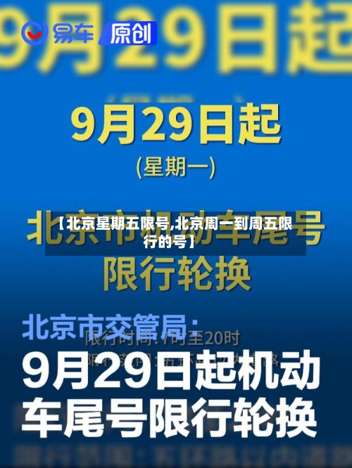 【北京星期五限号,北京周一到周五限行的号】