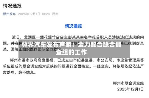 尊界汽车发布声明：全力配合联合调查组的工作