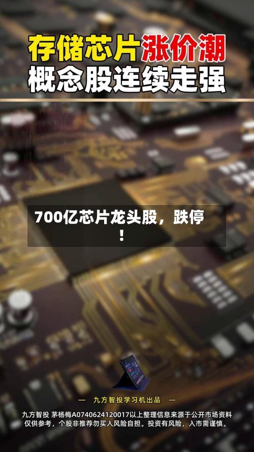 700亿芯片龙头股，跌停！