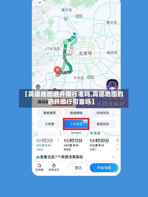 【高德地图避开限行准吗,高德地图的避开限行可靠吗】