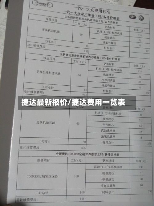 捷达最新报价/捷达费用一览表