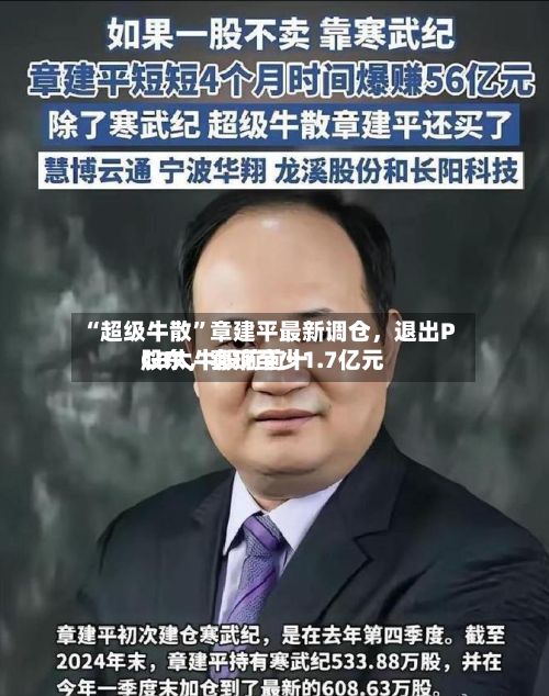 “超级牛散”章建平最新调仓，退出PCB大牛股前前十股东，套现至少1.7亿元-第2张图片