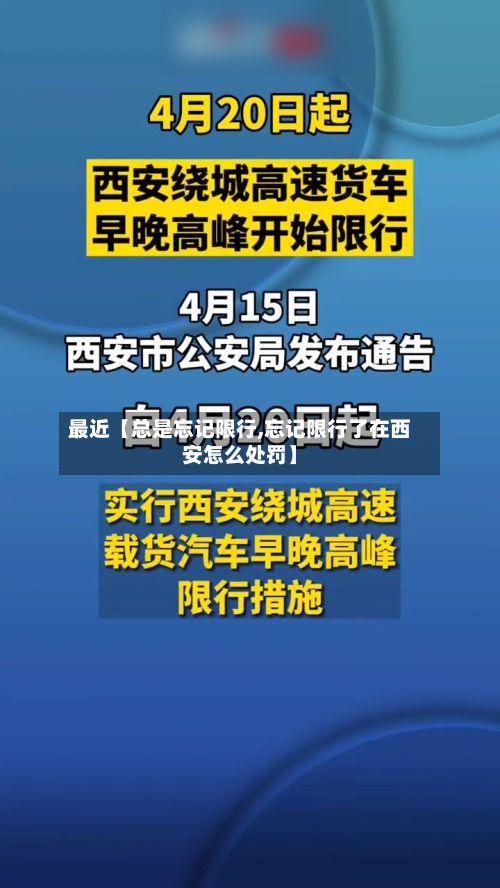 最近【总是忘记限行,忘记限行了在西安怎么处罚】