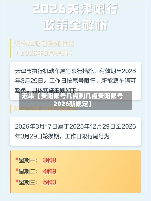 近来【贵阳限号几点到几点贵阳限号2026新规定】-第2张图片