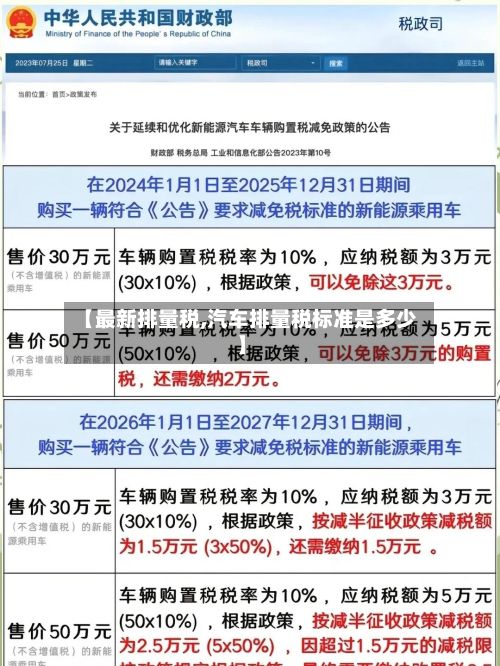 【最新排量税,汽车排量税标准是多少】-第2张图片