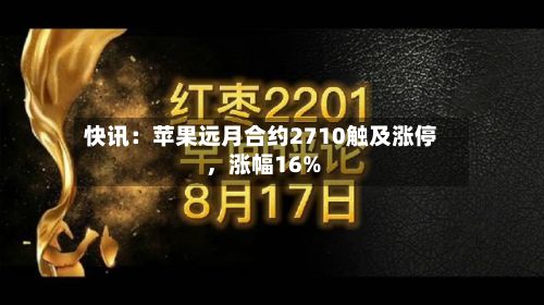 快讯：苹果远月合约2710触及涨停，涨幅16%-第2张图片