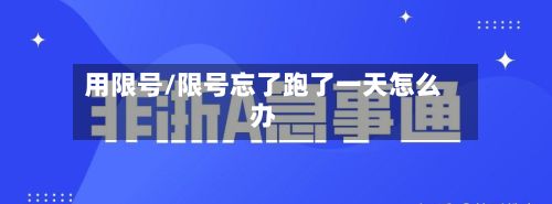 用限号/限号忘了跑了一天怎么办-第2张图片