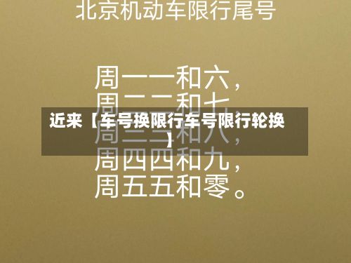 近来【车号换限行车号限行轮换】-第1张图片