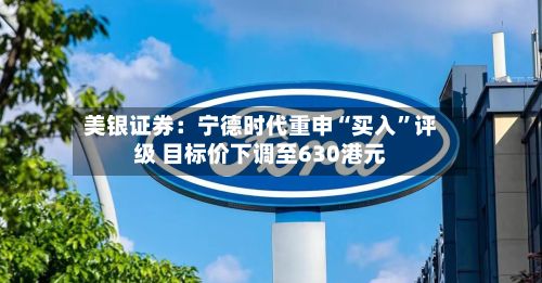 美银证券：宁德时代重申“买入	”评级 目标价下调至630港元-第3张图片